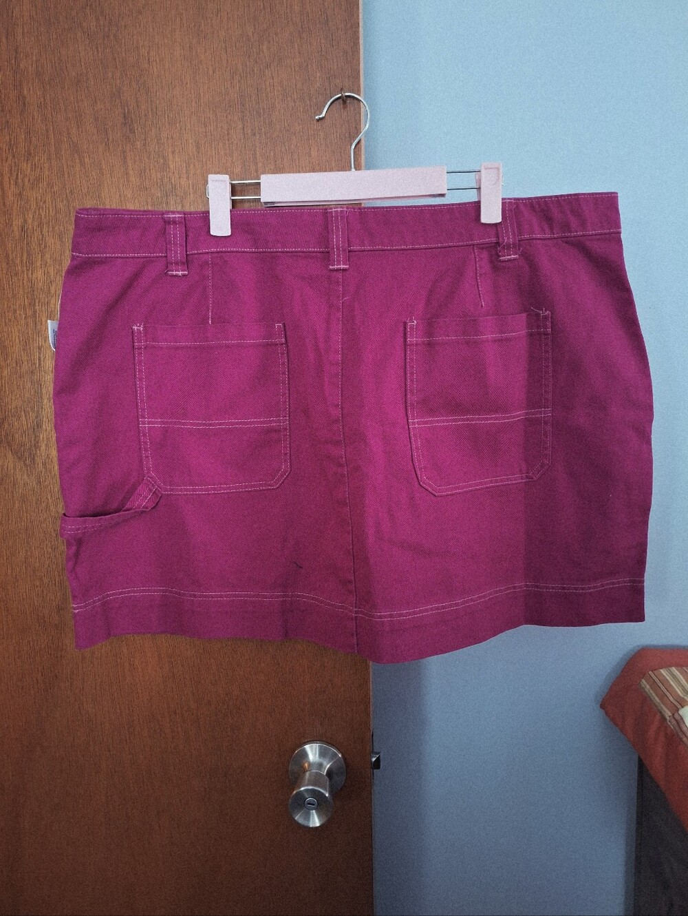 Old Navy Pink Berry Utility Mini Skirt with Patch Pockets Women's Size 20